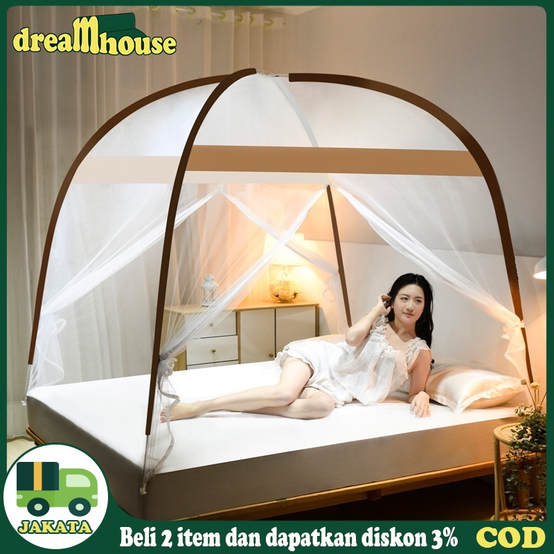 180X200 Kelambu tenda jumbo untuk dewasa/KELAMBU TENDA KELAMBU LIPAT  BAWAH BOLONG 4 SUDUT ADA KARET KELAMBU NYAMUK KELAMBU TIDUR JUMBO/Grosir kelambu tanpa pemasangan yurt