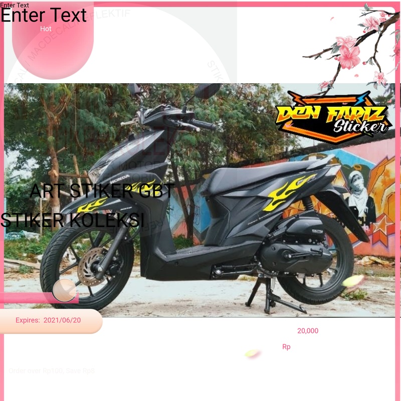 Stiker Api Beat Deluxe Stiker Body Beat Deluxe Striping Api Honda Beat Lis Body Toko stiker koleksi