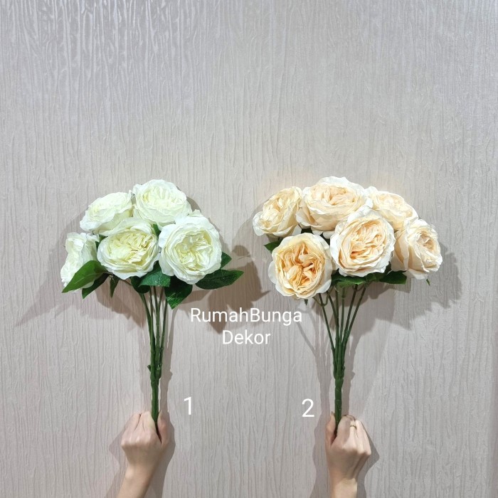 Rose Mawar Besar Artificial ST - Putih