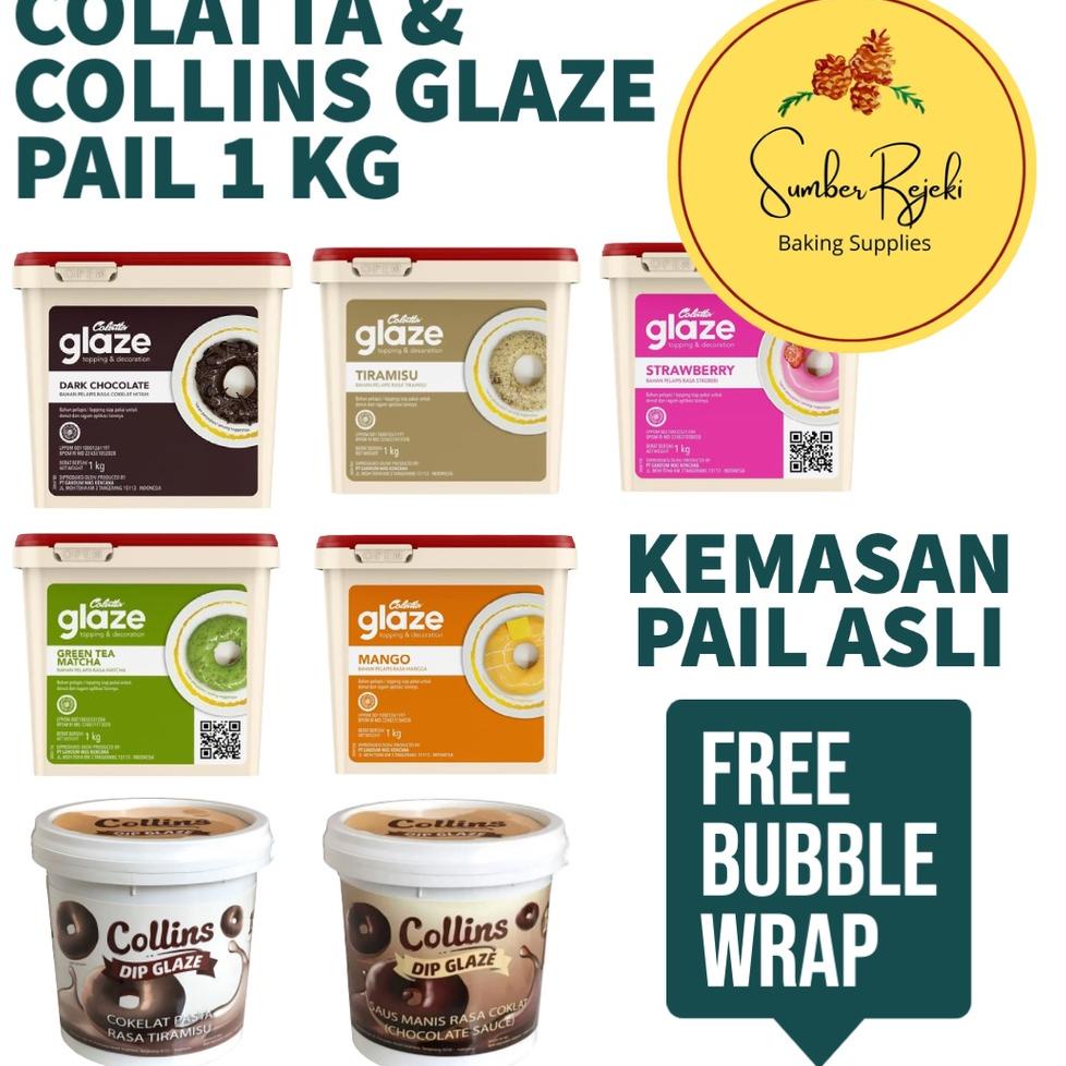 

COD Colatta Glaze Dark Chocolate, Tiramisu, Green Tea, Strawberry, Mango 1 Kg Kemasan Pail - Colatta Glaze 1 Kg !!