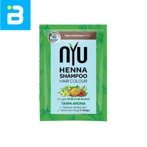 Nyu Henna Shampoo Natural Brown 20ML