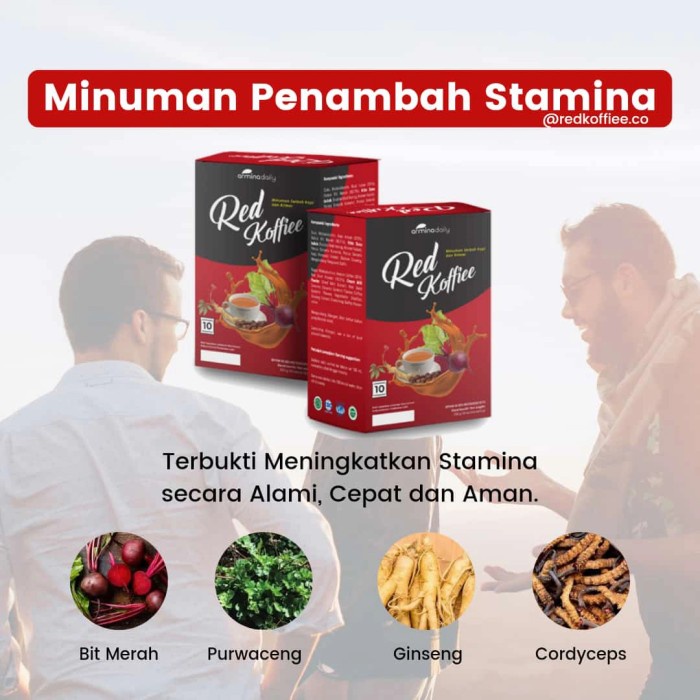 

Kopi Herbal Stamina Redkoffie - 1 box (10 SC)