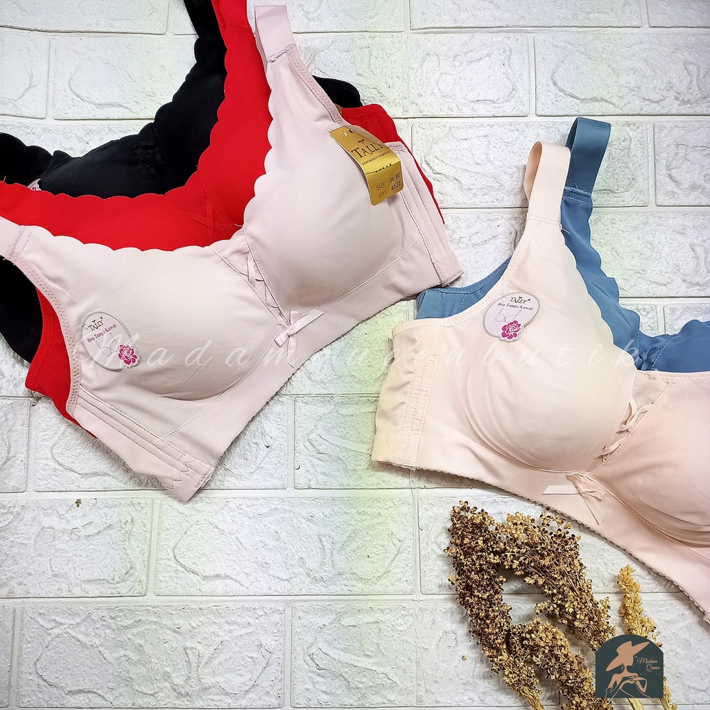 TALLY BRA BH 8532 | SEAMLESS | TANPA KAWAT | BUSA TIPIS | CUP B/C | KAIT 4 | SAYAP LEBAR | PENEKAN L