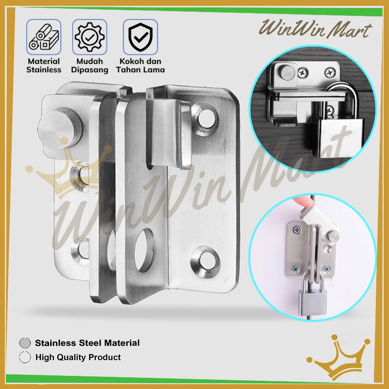 Grendel Pintu Geser/Grendel Geser Stainless Tebal/Grendel Pintu Geser Stainless