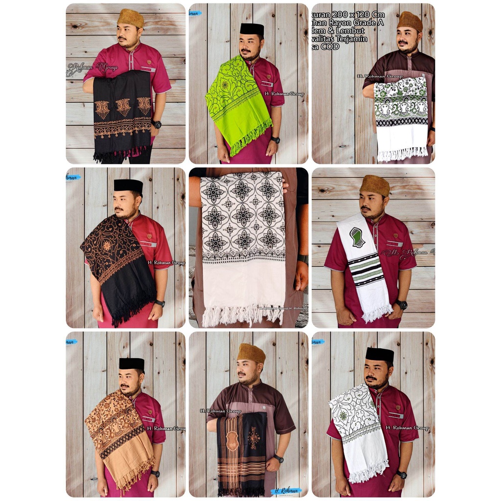 Sorban Rida Yamani Batik Kashmir Printing Anti Luntur Surban Habib Umar Serban Persegi Panjang Halus