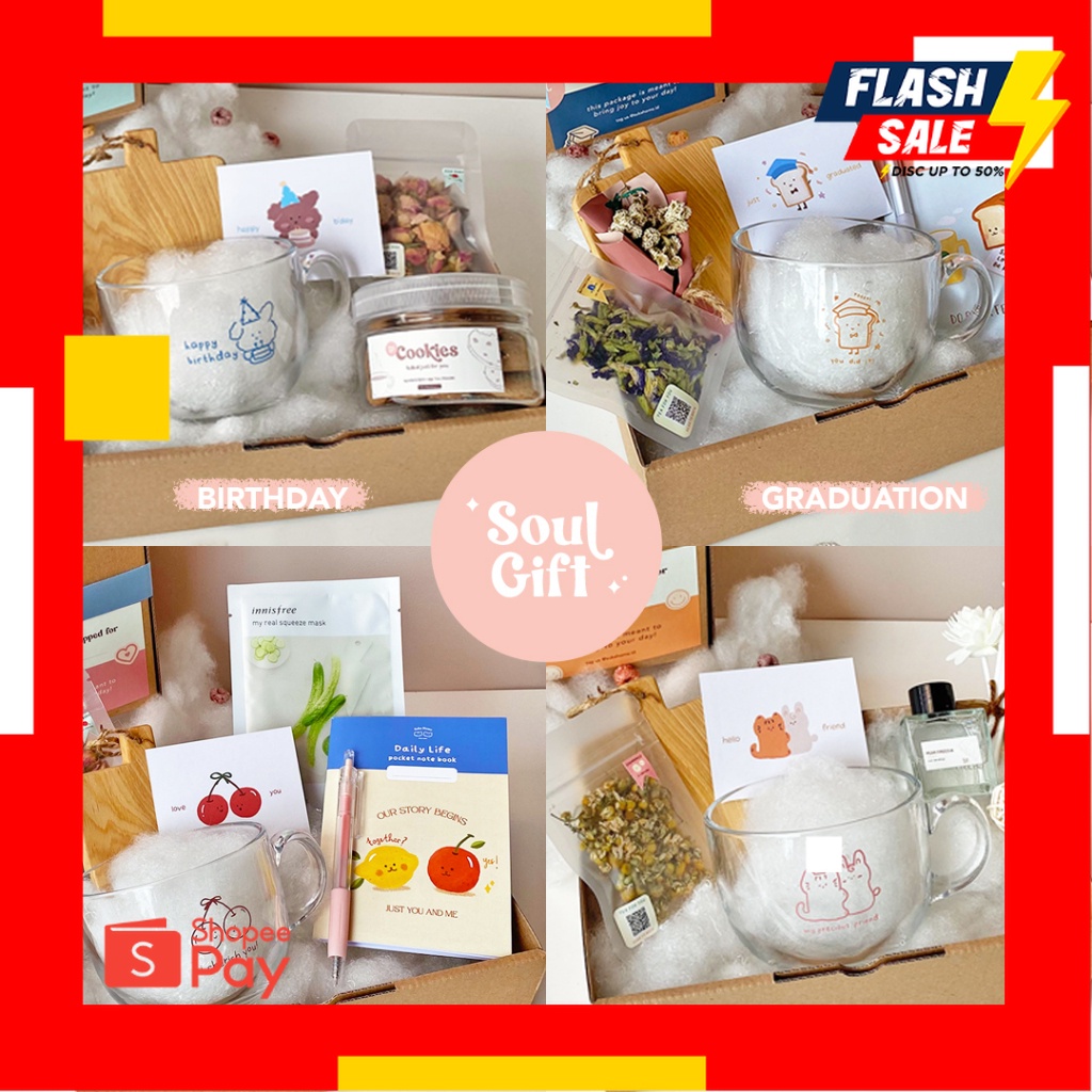 

12.12 SALE |Soul Gift by Suka Home | Gift Set For Every Occasion | Birthday | Graduation | Wisuda | Wedding | Couple | Anniversary | Bestfriend | Good Luck | Gift Box Kado Unik Souvenir Ready Stock | Hampers Ulang Tahun | Hampers Scented Candle Reed Diffu
