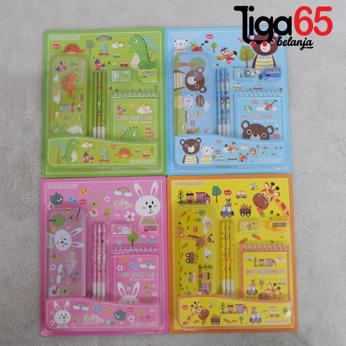 

365 STATIONERY SET 41182 Set Alat Tulis Anak Karakter Fancy Lucu - SM8859 - Biru