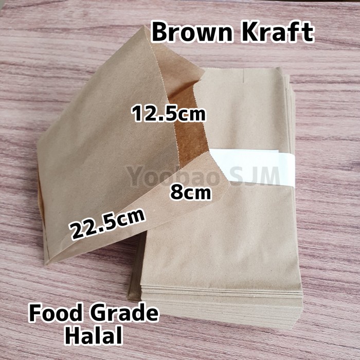 

Kantong Kertas Coklat Paper Bag Brown Kraft kraf Food Grade SCB 19 B13