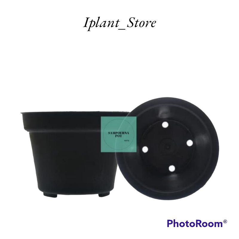 (TERMURAH) Pot bunga plastik hitam ukuran 20cm / Pot bunga / Pot plastik / Pot tanaman