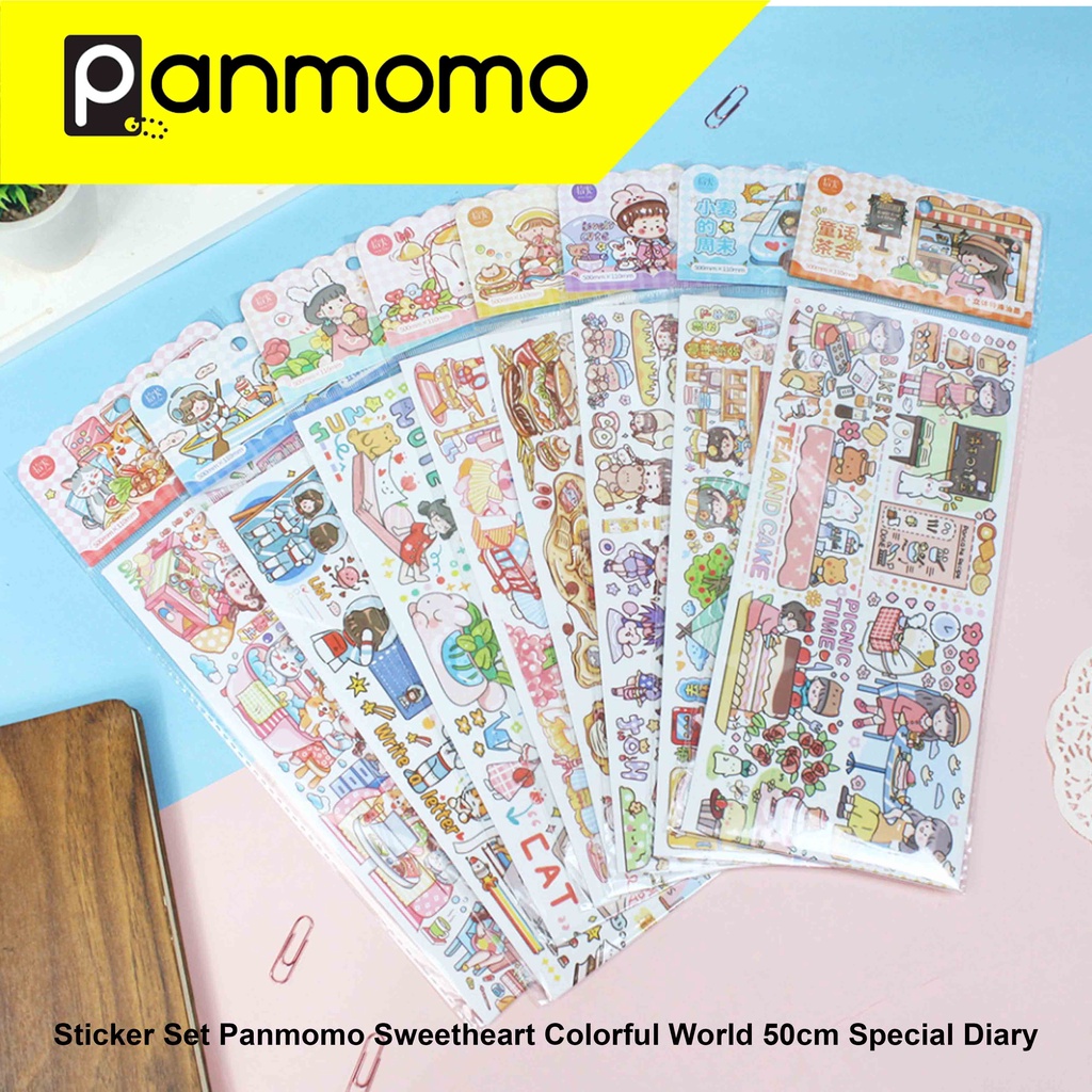 

Panmomo Sticker Set Sweetheart Colorful World 50cm Special Diary SGTZ-108