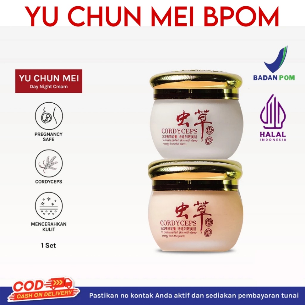 [BPOM ORIGINAL LOKAL] YU CHUN MEI Cordyceps Lightening Day & Night Cream Set