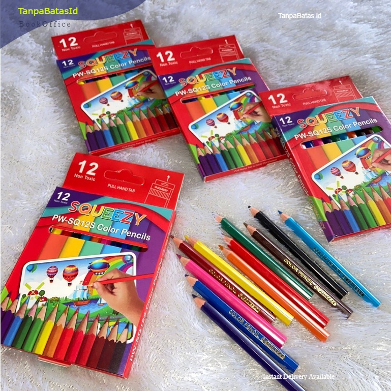 

Crayon Pensil Warna 12 pcs Ukuran Kecil / Collor Pencil Paper Box Classic / BOffice TBid