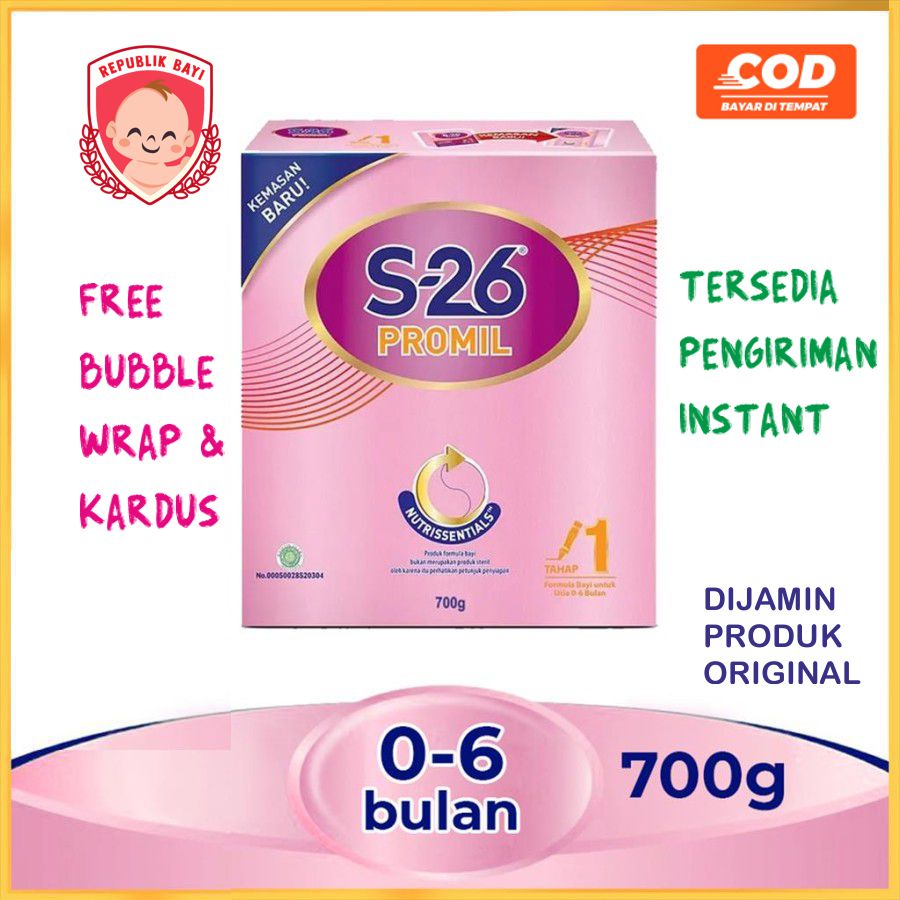 S26 S-26 Promil 1 Reguler Tahap 1 700 gram 700gr MURAH FREE DUS BUBBLE