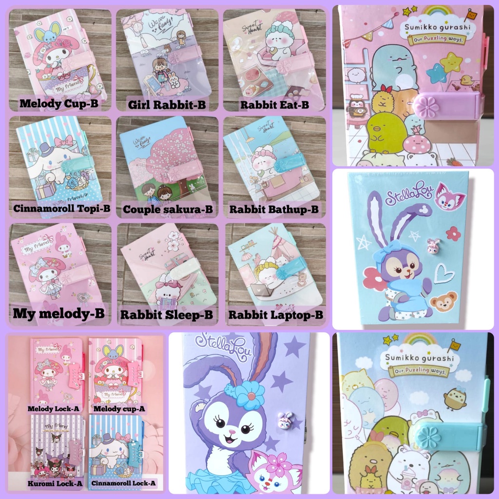

PROMO - BUKU DIARY KODE KUNCI + PULPEN KUROMI | DIARY CINNAMOROL | NOTEBOOK | BUKU DIARY SANRIO | SCRAPBOOK HELLOKITTY | BUKU DIARI MY MELODY | DIARY LUCU | BUKU DIARY ANAK | KADO ULANG TAHUN | BUKU DIARY KODE | BUKU DIARY KUNCI MOTIF LUCU | DIARY