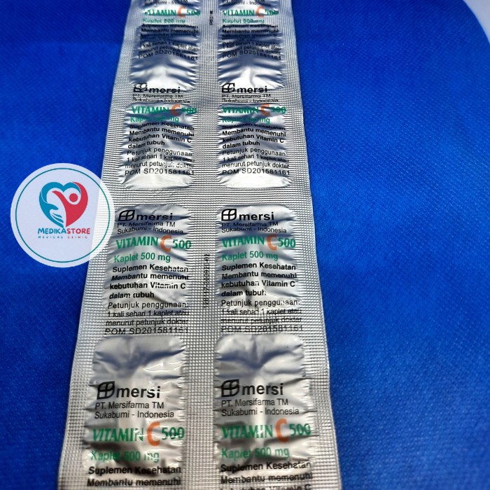 (murah)- mersi vitamin c 500 per strip -100% original