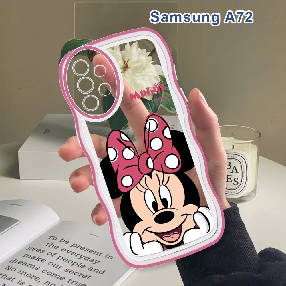 (Wave Case) Untuk Samsung Galaxy A72 A52 A52S A32 A22 A12 4G 5G Casing Cartoon Mickey Minnie Mouse C