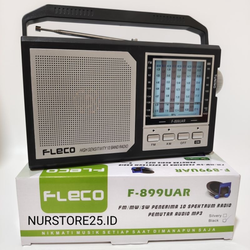 Cod Radio Portable FLECO 12 Band FM-MW-SW /Radio Cas Portable FLECO F-899UAR AC/DC 12 Band NurStore3