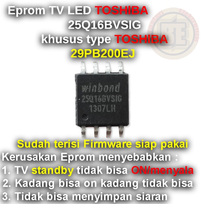 Integrated Circuit Eprom Firmware TV TOSHIBA 29PB200EJ IC PART
