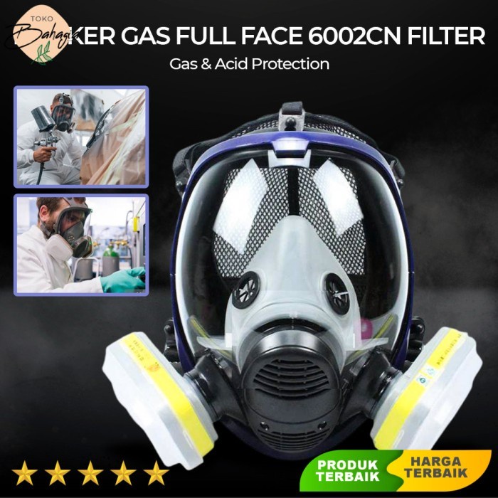 Masker Gas Acid Full Face 6002CN Filter