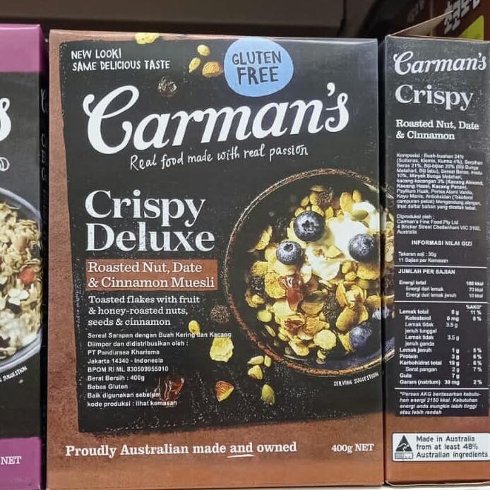 

Carmans Crispy Deluxe Gluten Free 400gr