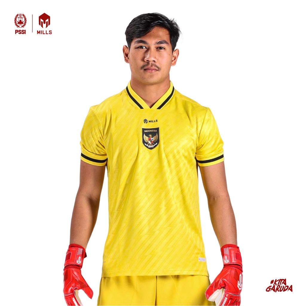 MILLS Timnas Indonesia Away Jersey Keeper Player Issue 1127INA Yellow