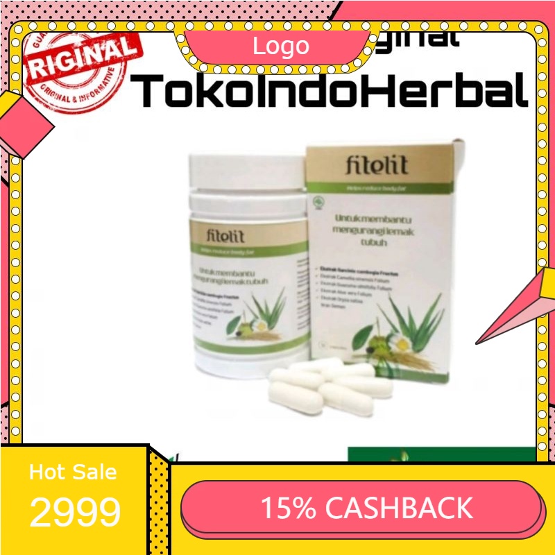 FITELIT 100% ORIGINAL OBAT DIET PELANGSING HERBAL PENURUNAN BERAT