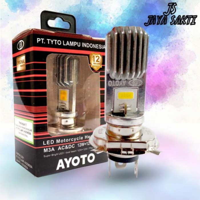 Lampu LED Utama Motor Mobil AYOTO M4A H4 AC DC PNP 30 Watt - AYOTO M3A 12wat