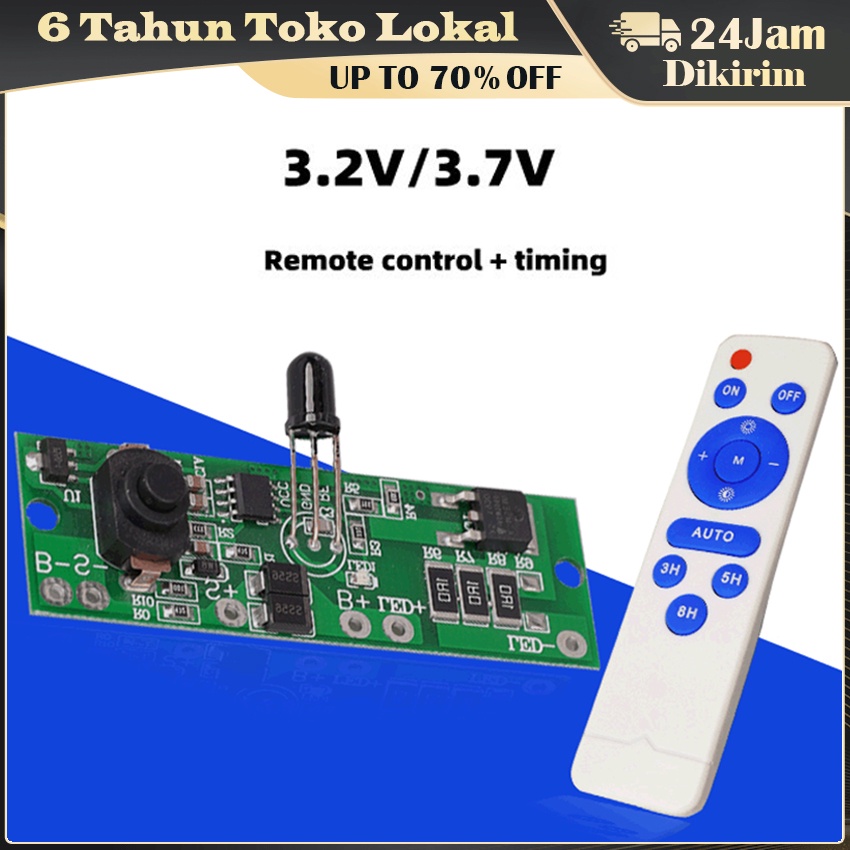 PCB led SMD 5730 remote 3.7v - 4.2v 18650 DIY lampu panel surya emergency