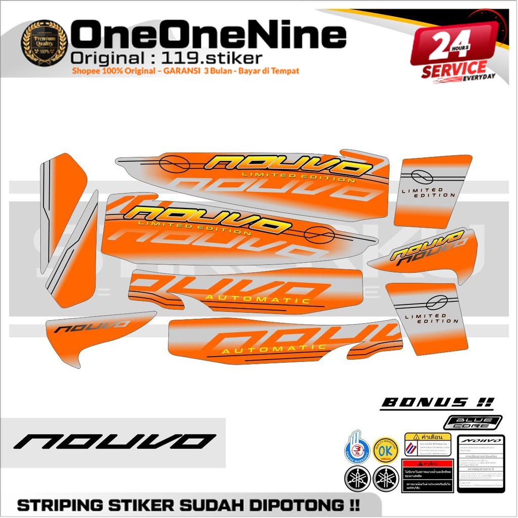 STRIPING NOUVO LELE LIMITED EDITION / STIKER NUVO LELE / STICKER NOUVO LELE SPORTY / SETIKER NUVO LE