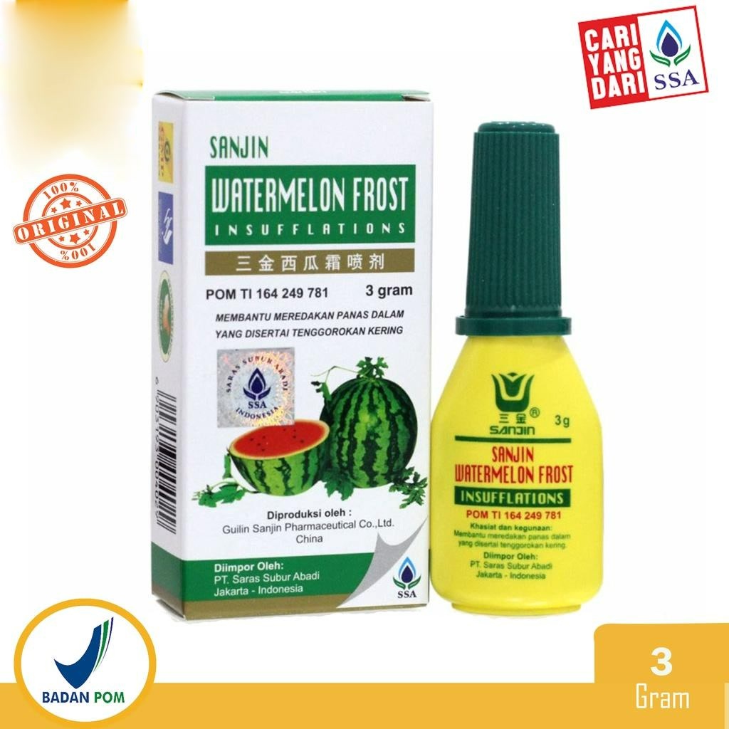 SANJIN WATERMELON FROST INSUFFLATIONS PERMEN SANJIN WATERMELON SEMANGKA   / XIGUA SHUANG SPRAY HOU F