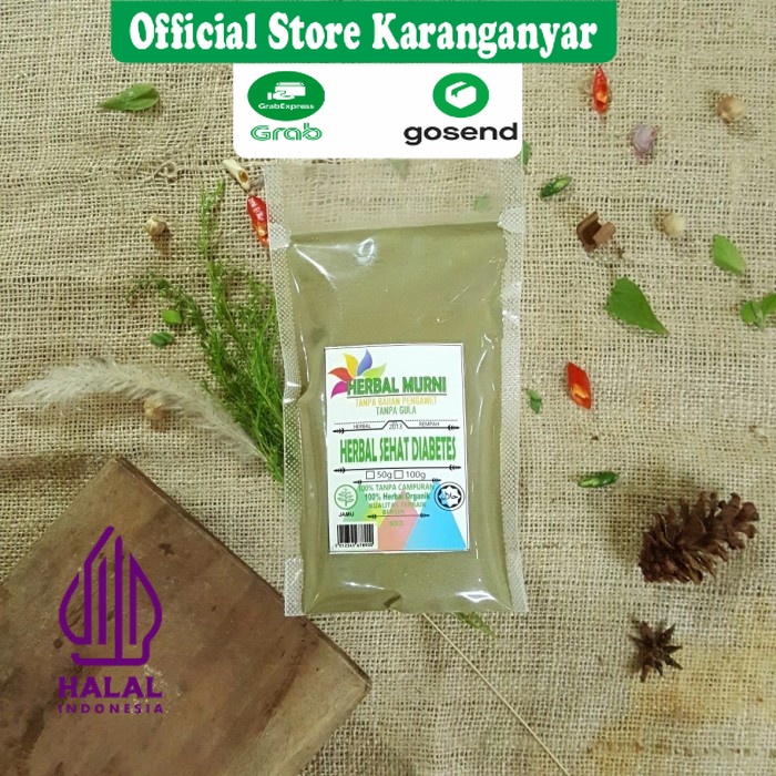 

HERBAL SEHAT DIABETES 50 GRAM / / BUBUK HALUS / TANPA CAMPURAN GULA