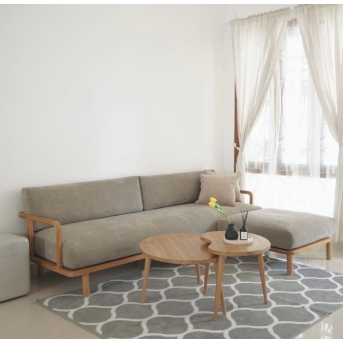 KURSI SOFA MINIMALIS RUANG TAMU JATI JEPARA