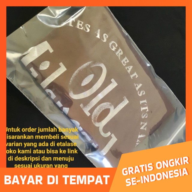 Tas Kantong Plastik klip plong zipper / Plastik Pond aneka ukuran ziplock packing tebal hitam putih 