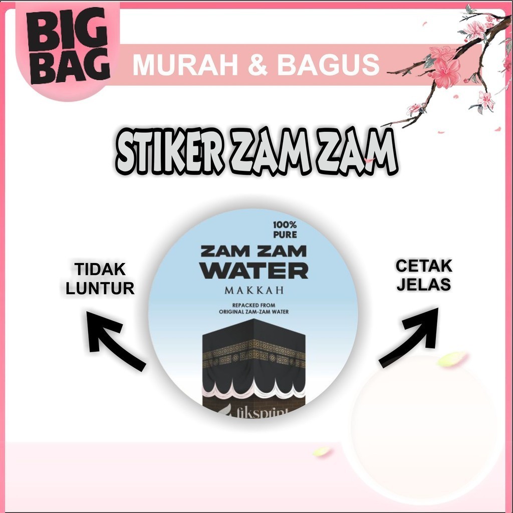 

Stiker zam-zam water makkah cutting bulat bisa custom Bigbag_Shop