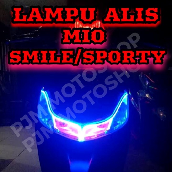 SEPASANG LAMPU ALIS MIO SPORTY MIO SMILE  BONUS DEMON EYE TIDAK BERBINTIK LAMPU VARIASI MOTOR MIO LA