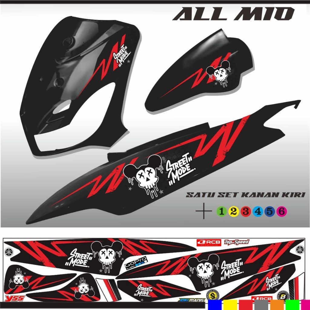 STIKER LIS MIO OLD / STRIPING VARIASI MOTOR MIO SPORTY / MOTOR MIO SMILE STIKER STIKER KEREN