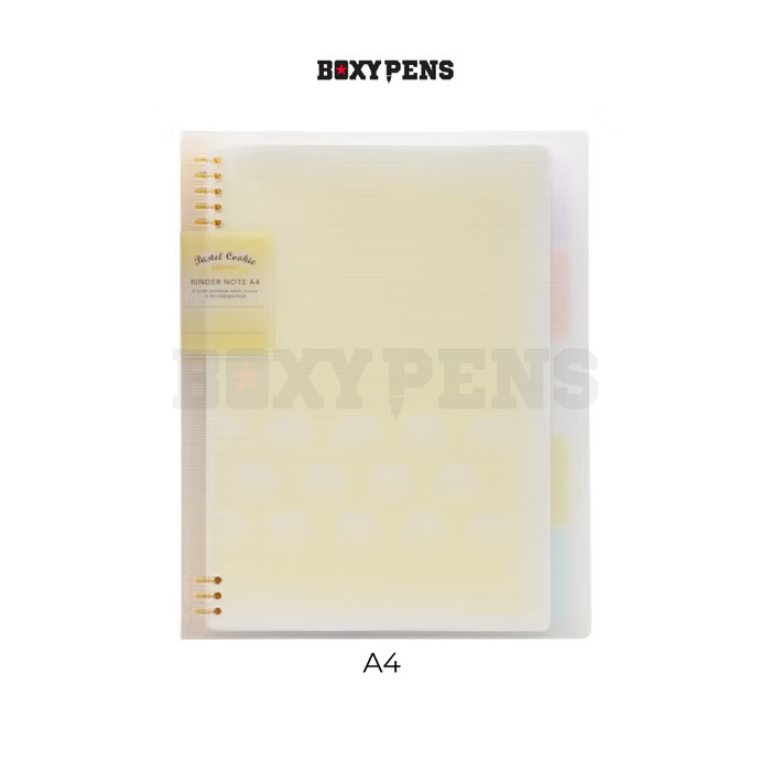 

Kokuyo Pastel Cookie Notebook Binder 8 Ring - A5, Blue