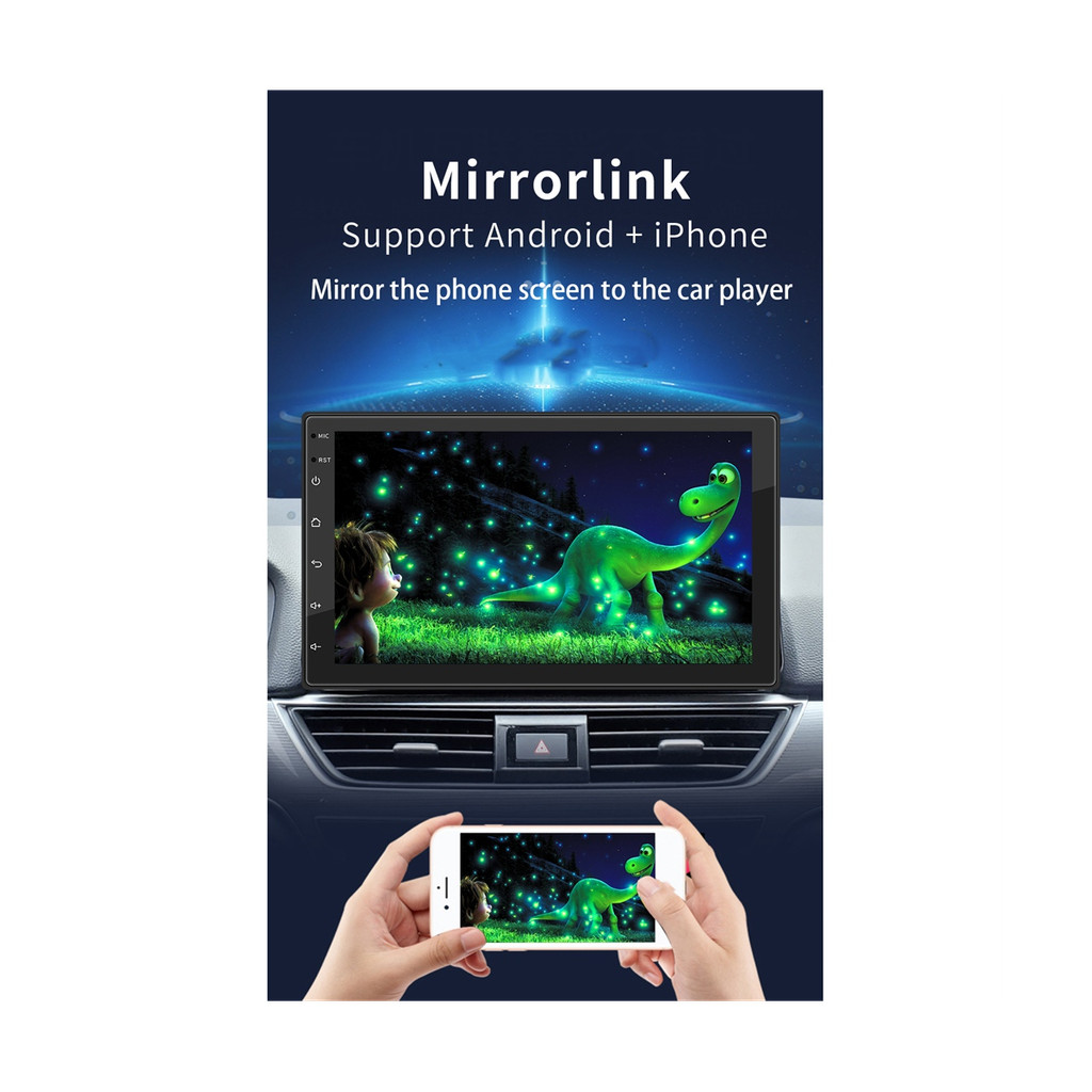 7 Inch Car Radio Carplay Android Auto, 2+32G Android 10.1 2Din GPS Multimedia Player Bluetooth, FM, 