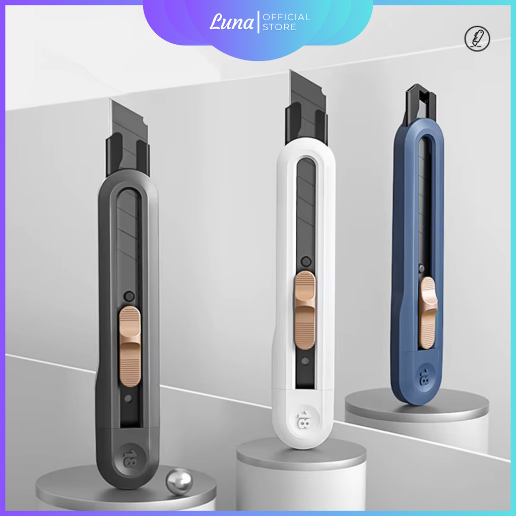 

Cutter Pisau Pemotong Anti Karat Metal Utility Knife Retractable Blades Steel Design Cutting Tools