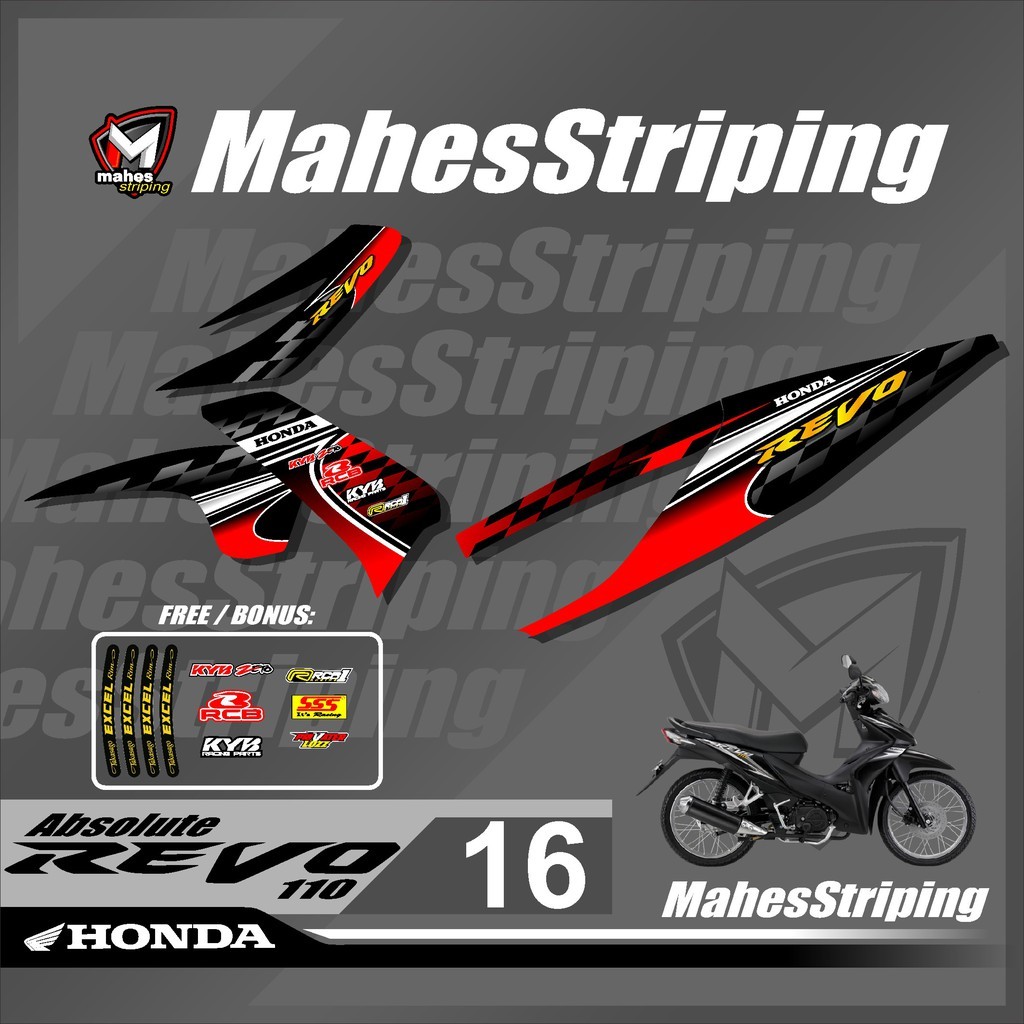Striping Sticker Revo Absolute - Stiker Lis Variasi Revo 2010-2013 Desain Racing Roadrace
