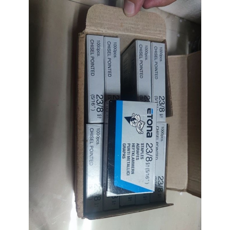 

ISI STAPLES ETONA 23/8 (5/16") / 1 KOTAK KECIL