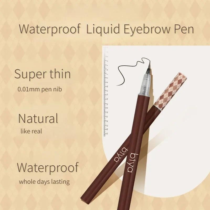

Biya Liquid Eyebrow Pen Altra Thin 0.01mm Waterproof Eyebrow Pencil Sweat-proof and Colorfast Easy To Draw Brown Eyebrow Grey
