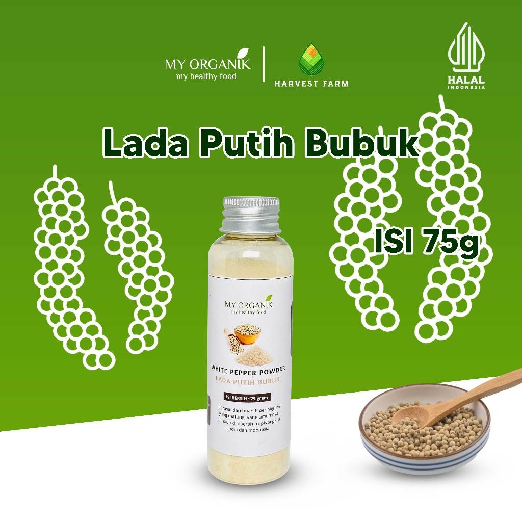 

My Organik Lada Putih Bubuk Merica Bumbu Masak Dapur Rempah 75gr 120gr 220gr