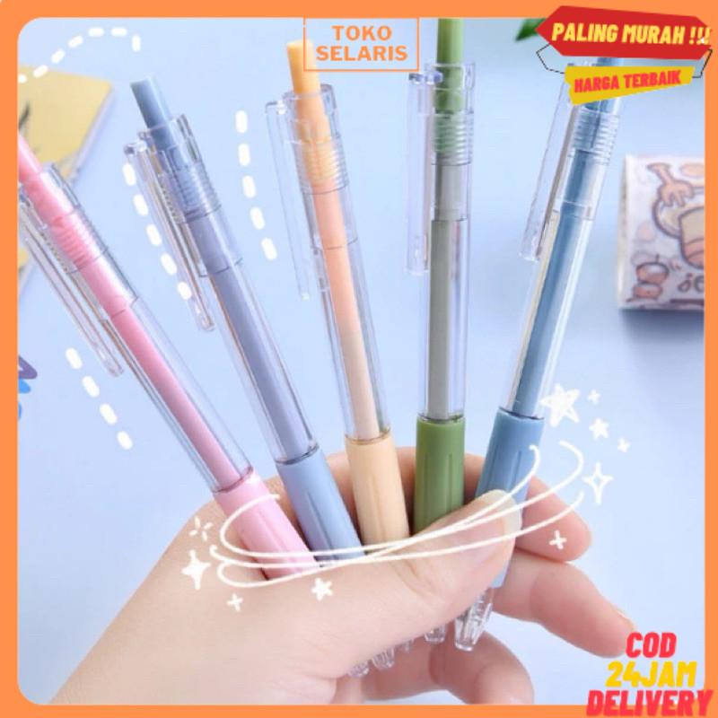 

COD Makassar Pena Gel Hitam Polos / Bolpoin Hitam Polos / Pena Hitam Gel 0.5 mm Transparan / Bolpoin Transparan / Gel Pen 0.5 mm