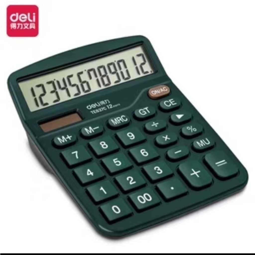 

Deli Desktop Calculator / Kalkulator Meja 12 Digit Dual Power Layar LCD TE837C