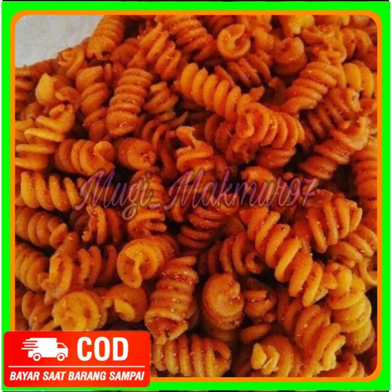 

1kg Makaroni keriting/ulir murah 8 varian rasa