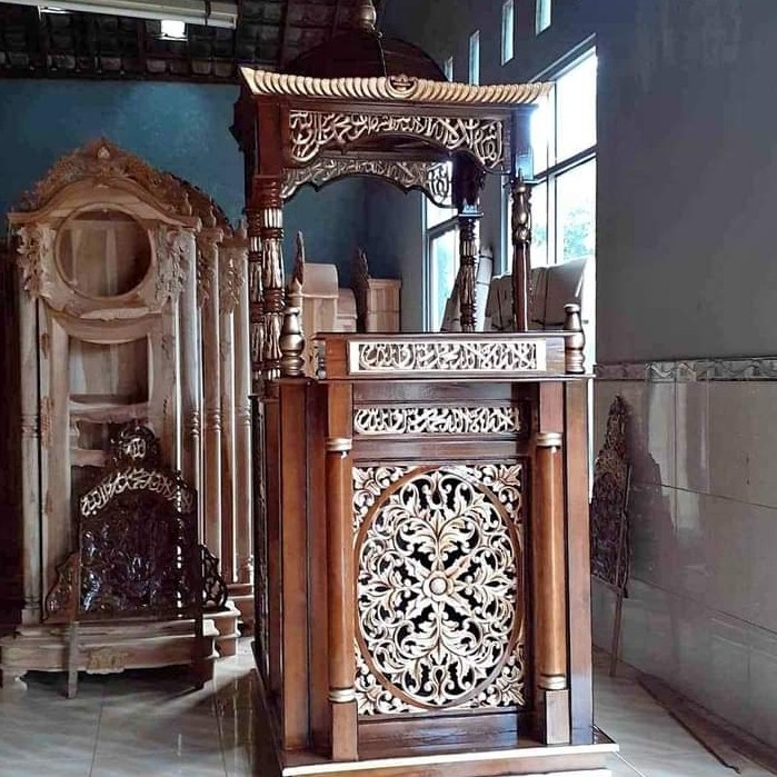 Mimbar Masjid Jati, Podium masjid ukir, Mimbar masjid termurah