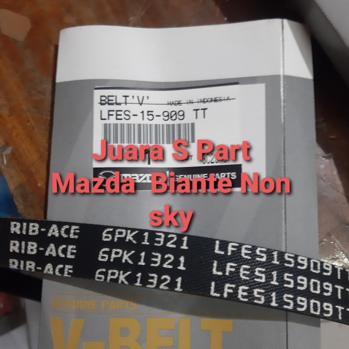 fanbelt alternator mazda biante non sky original mazda