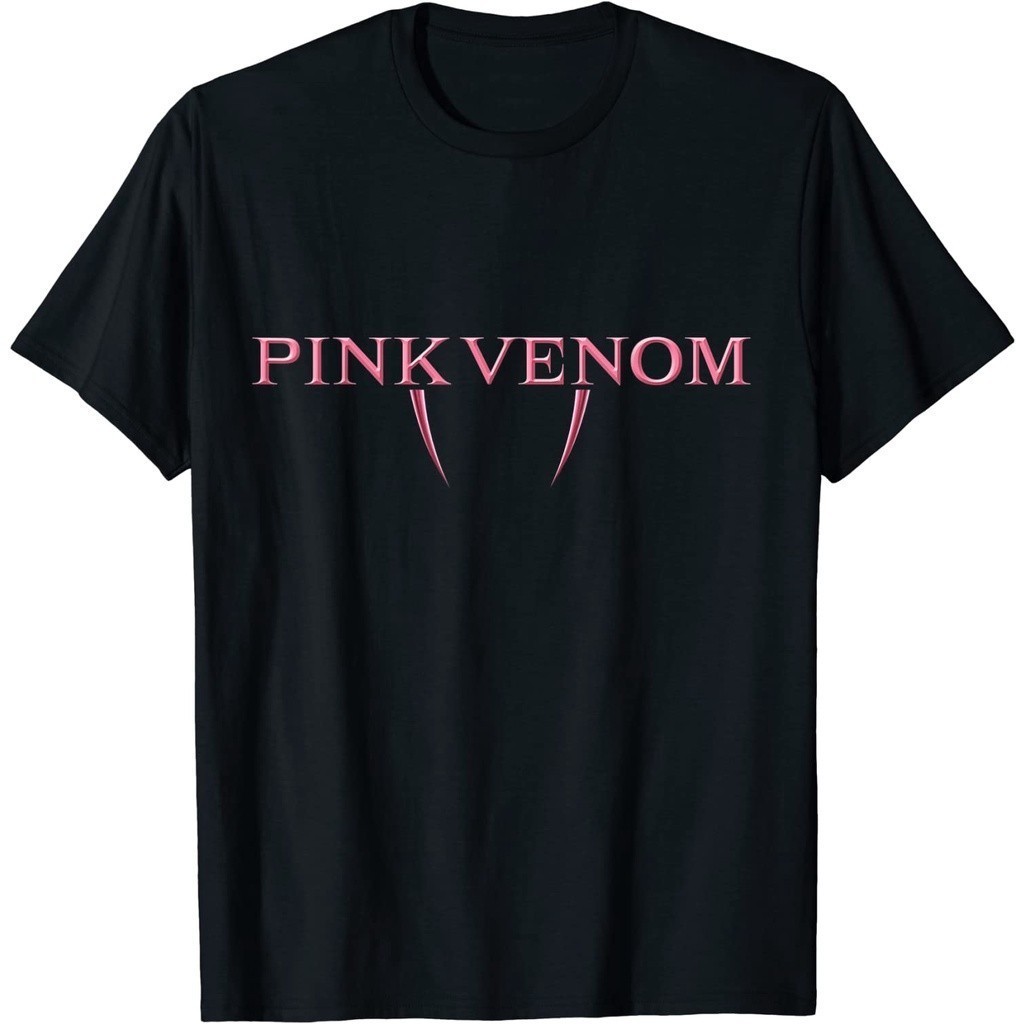 Kaos Baju Dewasa Design Print Official Blackpink Pink Venom Logo T-Shirt