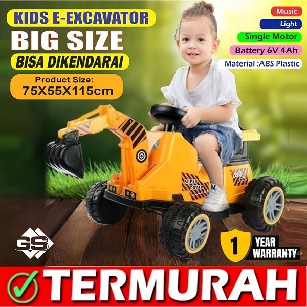 Mainan anak laki laki perempuan / Mobil Aki Eskavator Listrik
